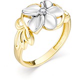 Женское золотое кольцо с бриллиантом, 1614191
