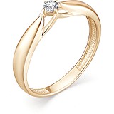 Золотое кольцо с бриллиантом, 1616751