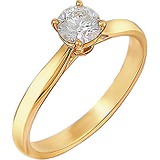 Золотое кольцо с бриллиантом, 1619055