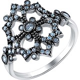 Женское серебряное кольцо с куб. циркониями, 1620591