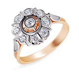 Золотое кольцо с бриллиантами, 1667439