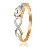 Женское золотое кольцо с Swarovski Zirconia