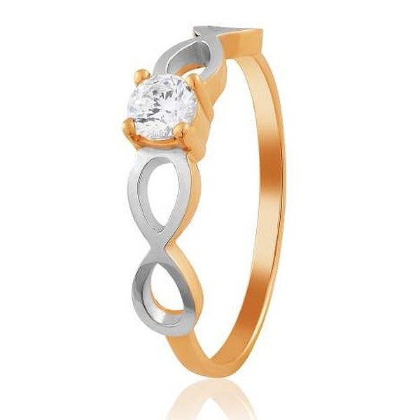 Женское золотое кольцо с Swarovski Zirconia