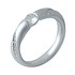 Серебряное обручальное кольцо с куб. циркониями - фото 1