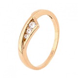Жіноча золота каблучка з куб. цирконіями, 1726319