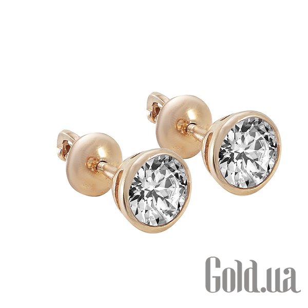 

Серьги-гвоздики Украина, Золотые серьги с куб. циркониями