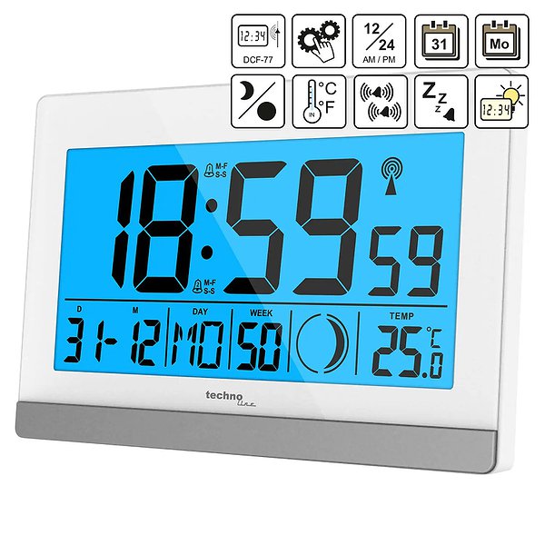 Technoline Настольные часы White/Silver DAS301199 DAS301199 – изображение 2
