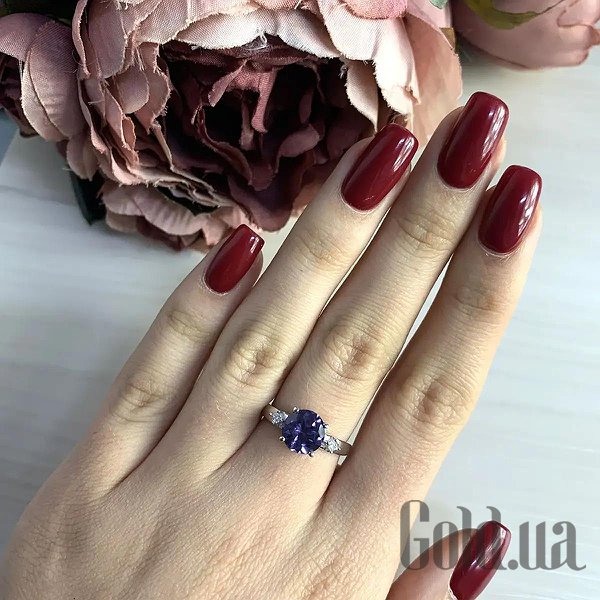 

Женские кольца Fresh Jewelry, Женское серебряное кольцо с куб. циркониями и александритом, 18