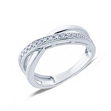 Женское серебряное кольцо с куб. циркониями, 146544