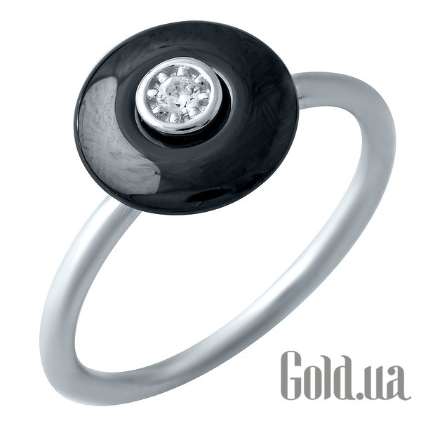 

Женские кольца Fresh Jewelry, Женское серебряное кольцо с керамикой и куб. цирконием, 17