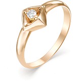 Золотое кольцо с бриллиантом, 1603696