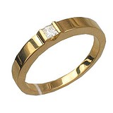 Золотое кольцо с бриллиантом, 1619056
