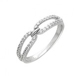 Женское серебряное кольцо с куб. циркониями, 1620336