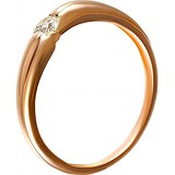 Золотое обручальное кольцо с бриллиантом, 1625712