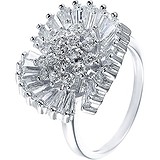 Женское серебряное кольцо с куб. циркониями, 1676144