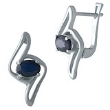 Серебряные серьги с сапфирами, 1700464