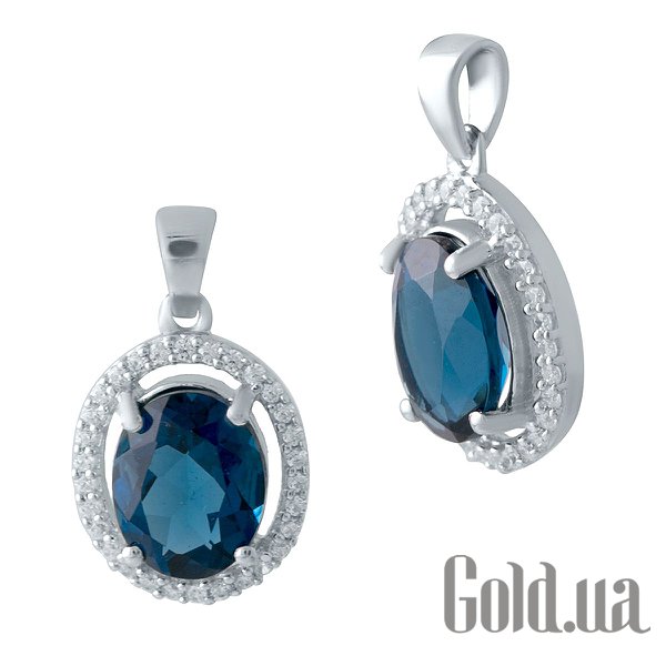 

Женские кулоны Fresh Jewelry, Серебряный кулон с топазом и куб. циркониями