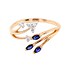 Женское золотое кольцо с сапфирами и бриллиантами - фото 4
