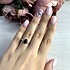 Женское серебряное кольцо с куб. циркониями и гранатом - фото 2