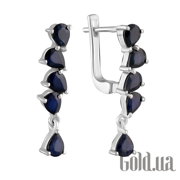 

Серьги с подвесками Fresh Jewelry, Серебряные серьги с сапфирами
