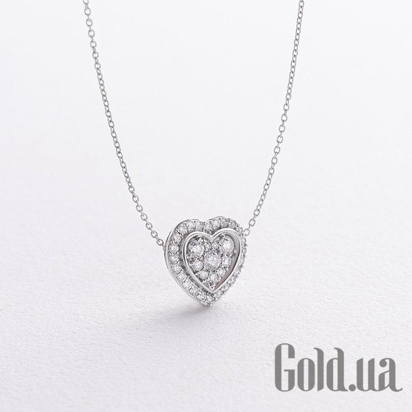 

Колье с сердечком Украина, Золотое колье с бриллиантами, 40