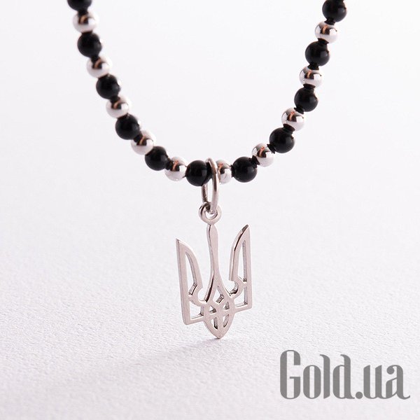 

Женские колье Украина, Серебряное колье с ониксами, 40