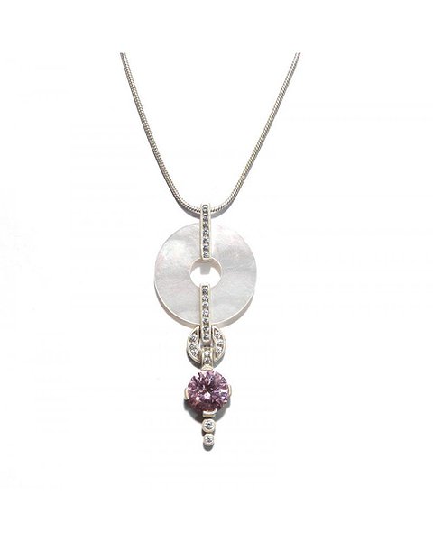 Thomas Sabo Серебряное колье с куб. циркониями и перламутром KE681-1-425
