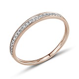 Золотое обручальное кольцо с бриллиантами, 258928