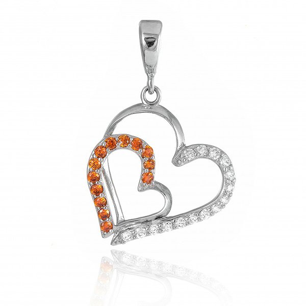 Срібний кулон з куб. цирконіями