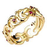 Женское золотое кольцо с рубинами, 1553521