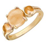 Женское золотое кольцо с кварцами, 1605233