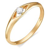 Золотое кольцо с бриллиантом, 1621873