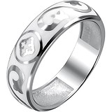 Серебряное обручальное кольцо с эмалью, 1626225