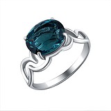 Женское серебряное кольцо с топазом, 1635953