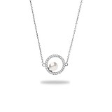 Кольє зі штучн. перлами і кристалами Swarovski, 1661041