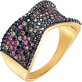 Женское золотое кольцо с бриллиантами и сапфирами, 1668721
