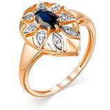 Женское золотое кольцо с сапфиром и бриллиантами, 1685361