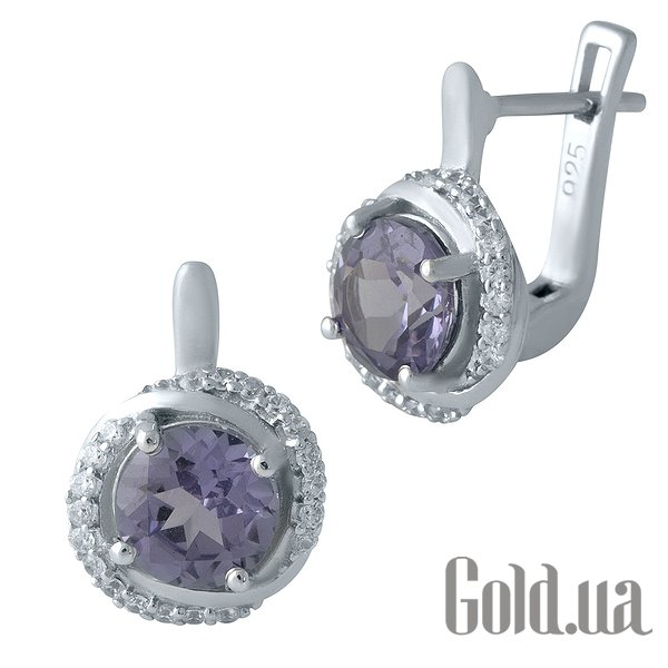 

Серьги Fresh Jewelry, Серебряные серьги с александритами и куб. циркониями