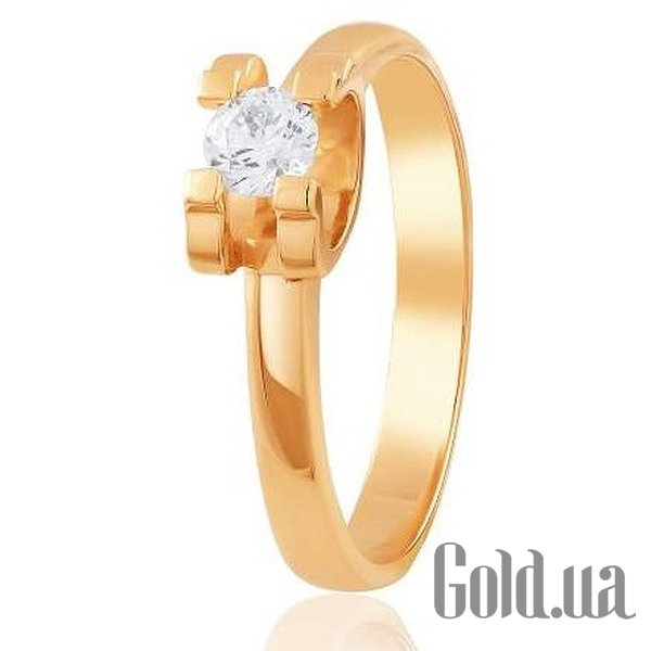 

Кольцо Украина, Золотое кольцо с Swarovski Zirconia, 16.5