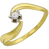 Золотое кольцо с бриллиантом, 1705585