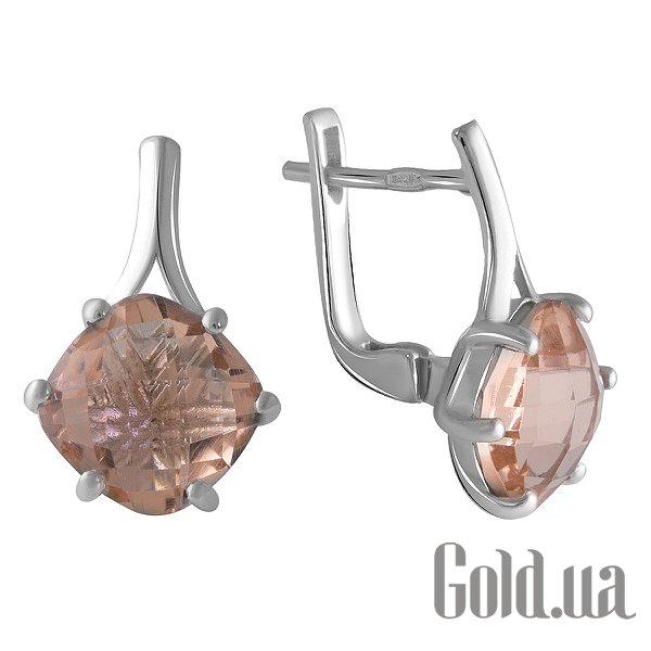 

Серьги Fresh Jewelry, Серебряные серьги с синт. морганитами
