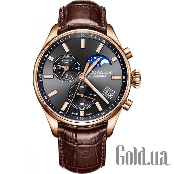 

Швейцарские часы Aerowatch, Мужские часы Les Grandes Classiques Moon-Phases 78990RO02