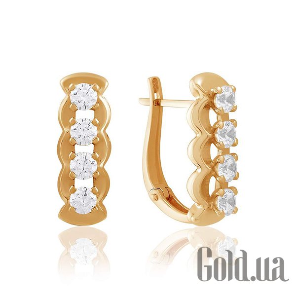 

Серьги Украина, Золотые серьги с Swarovski Zirconia