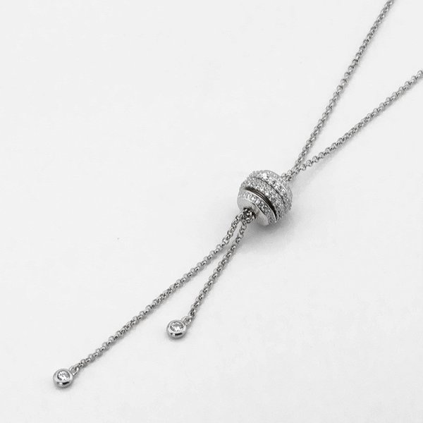 Серебряное колье с куб. циркониями