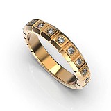 Золотое обручальное кольцо с бриллиантами, 1768817