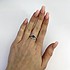Женское серебряное кольцо с куб. циркониями и топазами - фото 2