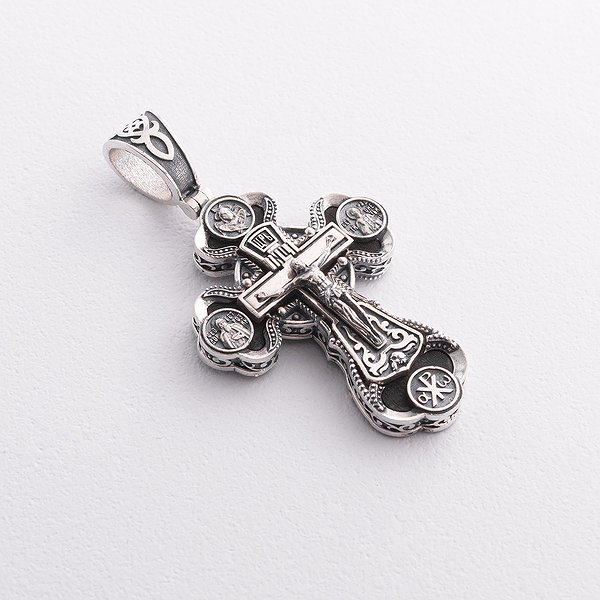 Серебряный крест с эбеновым деревом onx1850