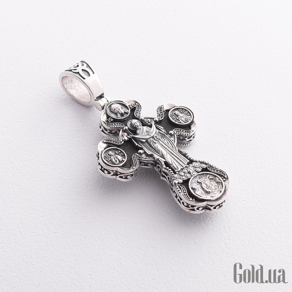 Серебряный крест с эбеновым деревом onx1850 – изображение 2