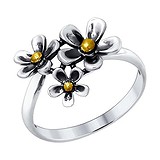 SOKOLOV Женское серебряное кольцо в позолоте, 1534834