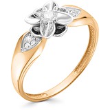 Женское золотое кольцо с бриллиантами, 1604210